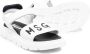 MSGM Kids logo-print detail sandals White - Thumbnail 2
