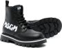 MSGM Kids logo-print leather ankle boots Black - Thumbnail 2