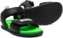 MSGM Kids logo-print touch-strap sandals Black - Thumbnail 2