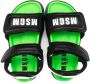 MSGM Kids logo-print touch-strap sandals Black - Thumbnail 3