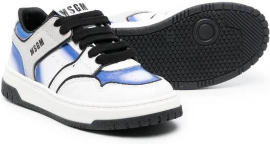 MSGM Kids multi-panel lace-up sneakers White