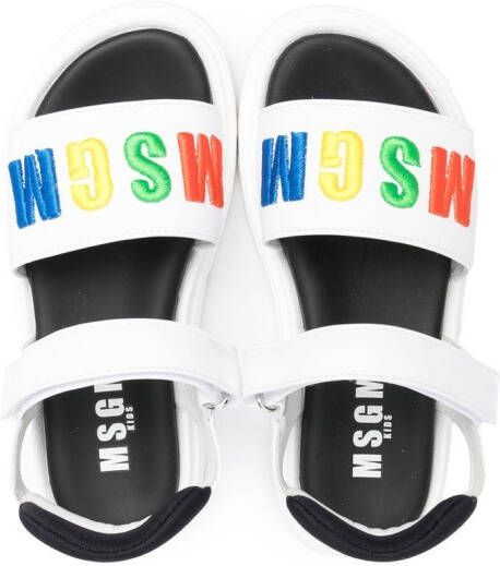 MSGM Kids touch-strap sandals White