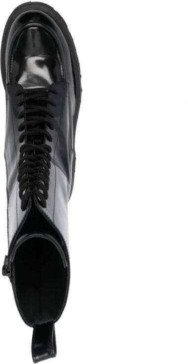 MSGM lace-up ankle-high boots Black