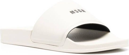 MSGM logo-print sliders Neutrals