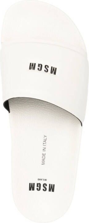 MSGM logo-print sliders Neutrals