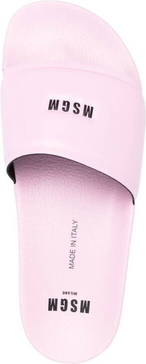 MSGM logo-print sliders Pink