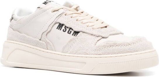 MSGM logo-print sneakers Neutrals