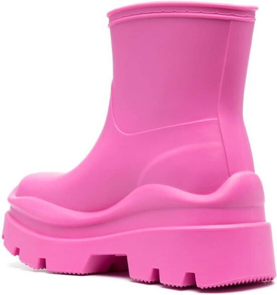 MSGM lug-sole ankle rain boots Pink