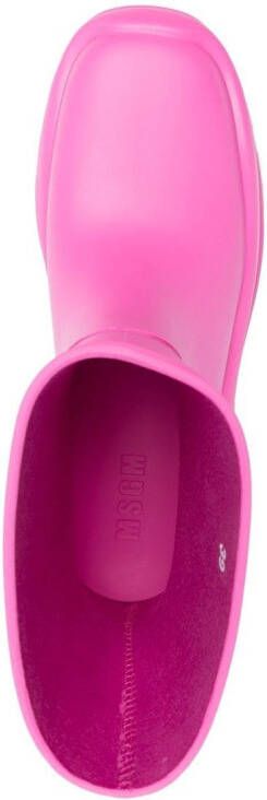 MSGM lug-sole ankle rain boots Pink