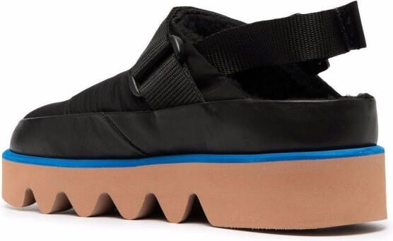 MSGM padded platform mules Black