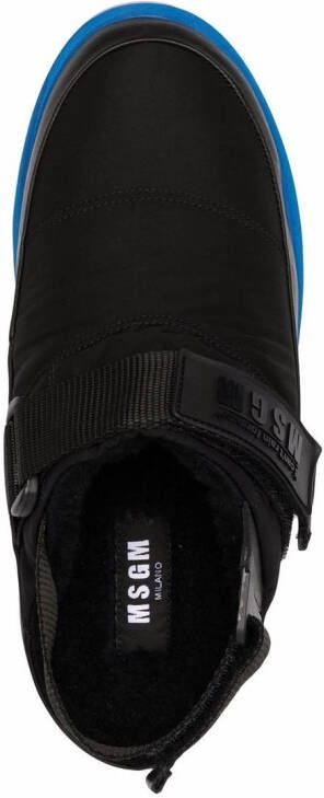 MSGM padded platform mules Black