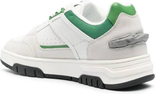 MSGM panelled leather sneakers Neutrals