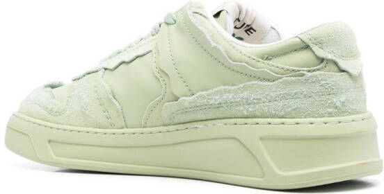 MSGM panelled low-top sneakers Green