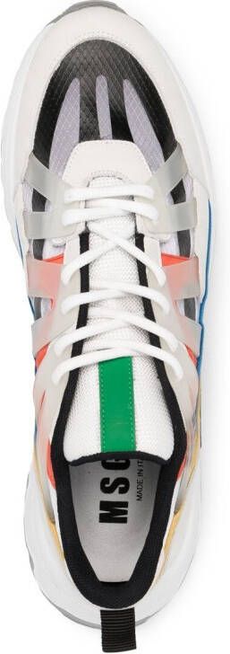 MSGM panelled low-top sneakers Grey