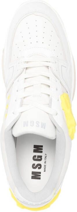 MSGM panelled low-top sneakers White