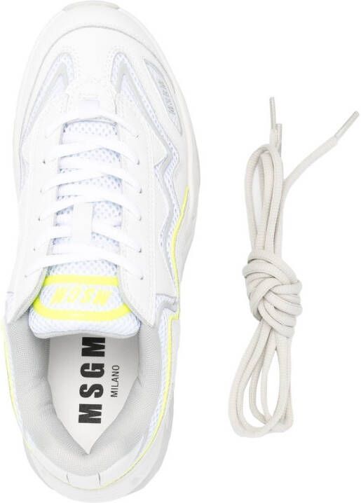 MSGM panelled low-top sneakers White