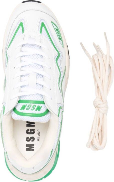 MSGM panelled low-top sneakers White