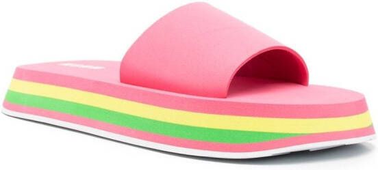 MSGM rainbow-sole open-toe sandals Pink