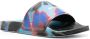 MSGM tie-dye logo-print sliders Blue - Thumbnail 2