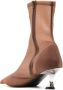 Mugler 55mm mesh ankle boots Brown - Thumbnail 3