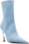 Mugler 95mm denim ankle boots Blue - Thumbnail 2