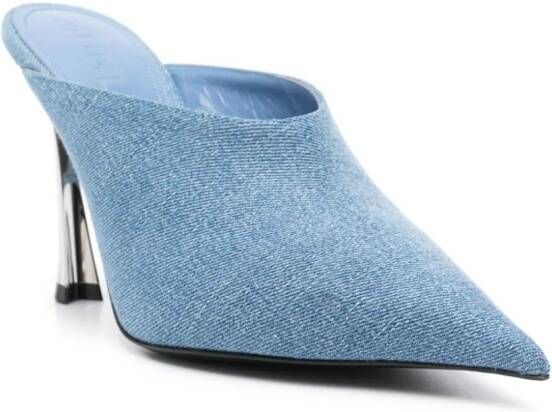 Mugler 95mm denim mules Blue