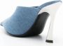 Mugler 95mm denim mules Blue - Thumbnail 3