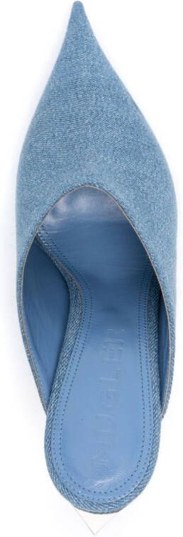 Mugler 95mm denim mules Blue