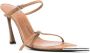 Mugler 95mm double-strap suede mules Brown - Thumbnail 2