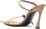 Mugler 95mm double-strap suede mules Brown - Thumbnail 3