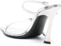 Mugler 95mm metallic leather sandals Silver - Thumbnail 3