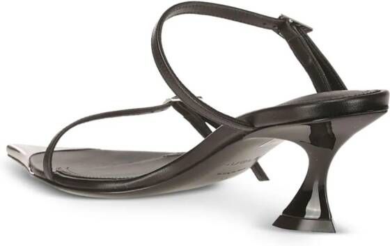 Mugler Fang 55mm leather sandals Black
