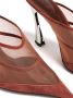 Mugler Fang 95mm mesh mules Brown - Thumbnail 2