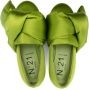 Nº21 Kids knot-detail satin ballerina shoes Green - Thumbnail 3