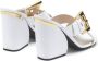 Nº21 logo-plaque 100mm crossover mules White - Thumbnail 3