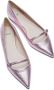 Nº21 metallic leather ballerina shoes Pink - Thumbnail 4