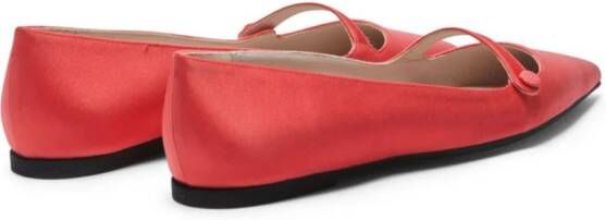 Nº21 point-toe ballerina shoes Orange