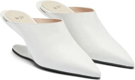 Nº21 sabot 60mm leather mules White