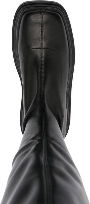 NAKED WOLFE Sin platform knee-high boot Black