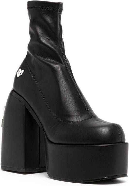 NAKED WOLFE Sugar 150mm platform boots Black