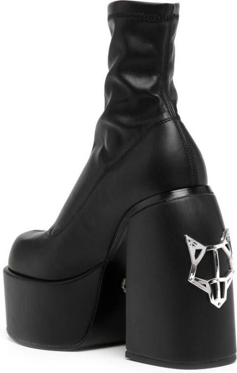 NAKED WOLFE Sugar 150mm platform boots Black