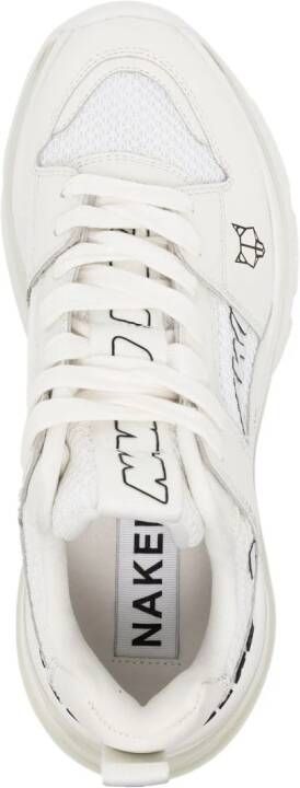 NAKED WOLFE Wind 90mm chunky low-top sneakers White