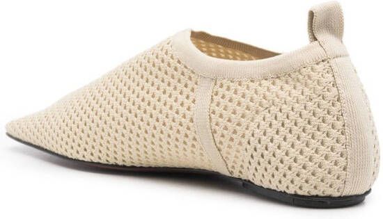 Nanushka Bujum mesh-knit slip-on shoes Neutrals