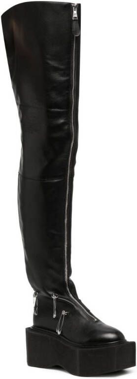 Natasha Zinko Box 85mm thigh-high boots Black