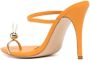 Natasha Zinko Bunny 110mm leather sandals Orange - Thumbnail 3
