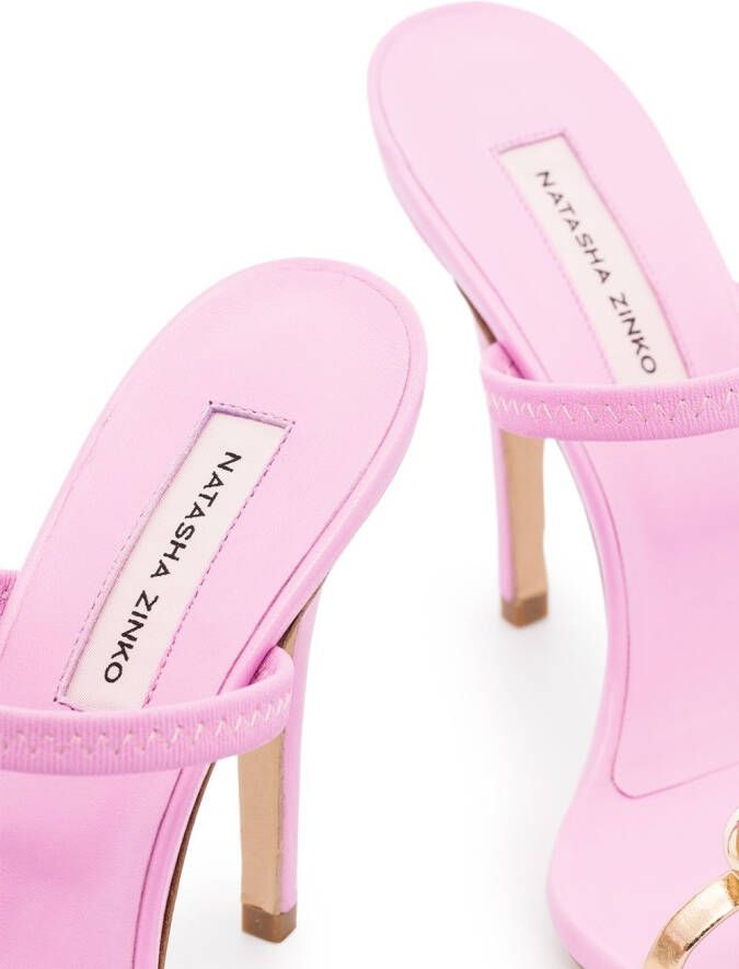 Natasha Zinko Bunny 110mm sandals Pink