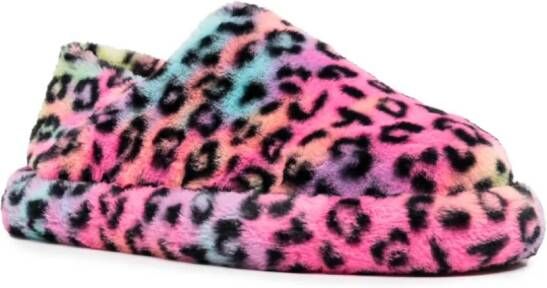 Natasha Zinko leopard-pattern slides Pink