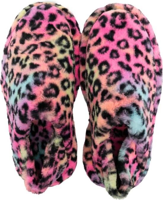 Natasha Zinko leopard-pattern slides Pink