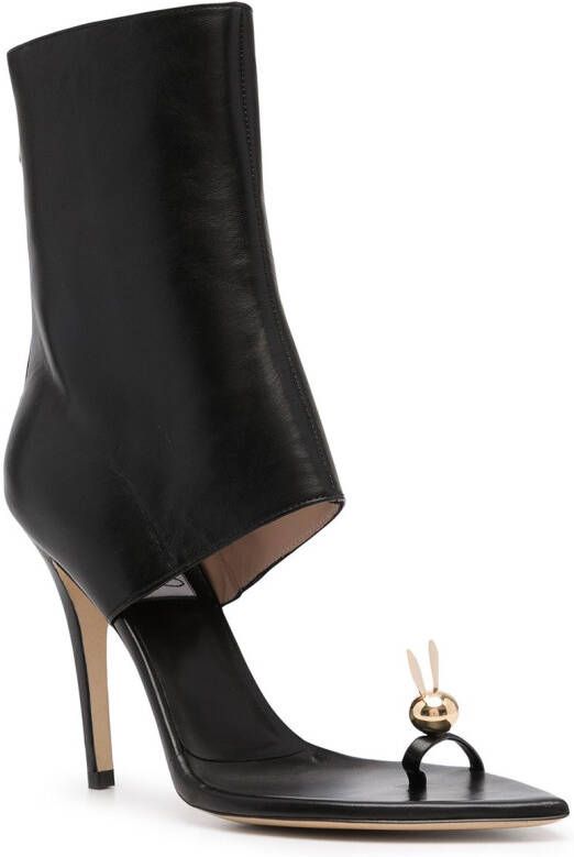 Natasha Zinko open-toe high-heeled boots Black