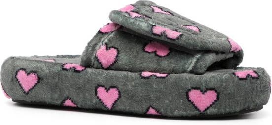 Natasha Zinko pixel heart slides Grey